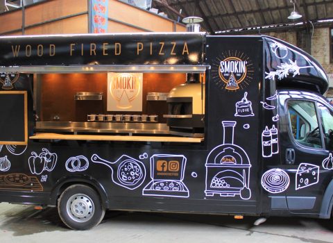 smoking street food pizza van 1